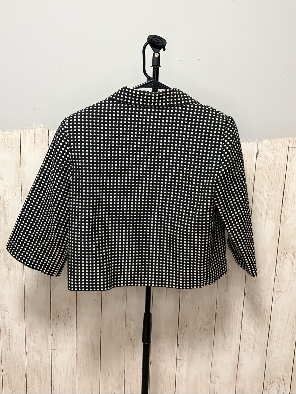 Kenar Black and white polka dot vintage style crop jacket - Picture 2 of 3